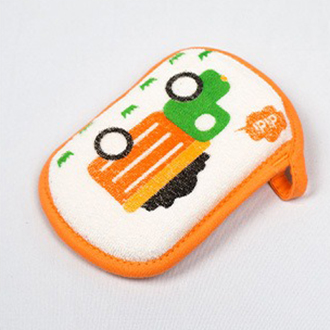 Baby Bath Sponge Cartoon Animal Style Ultra Soft Cotton Scrubber Bath Brush Rubbing Towel for Toddler Infant